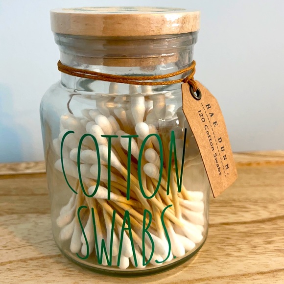 Rae Dunn Other - NWT Rae Dunn Cotton Swabs Glass Jar